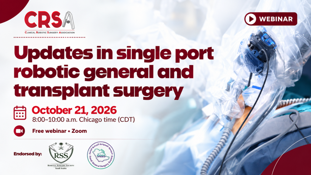 Updates in Single Port Robotic General and Transplant Surgery Webinar Banner